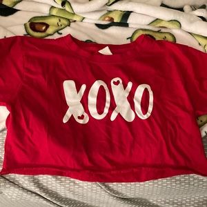 Red Valentine’s Day crop top